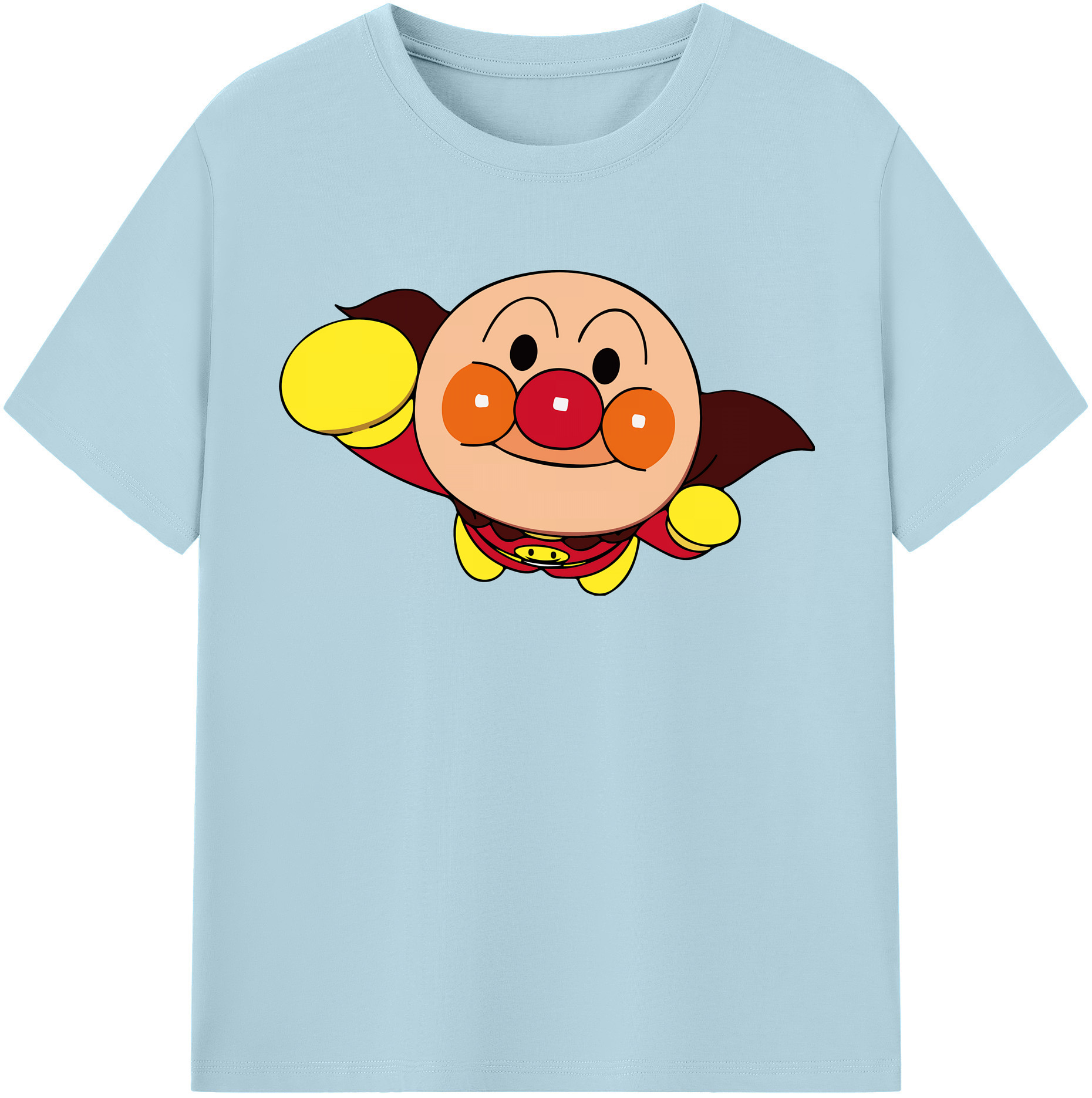 （画像用） アンパンマン Anpanman 綿100％半袖Tシャツ（フロントプリント）